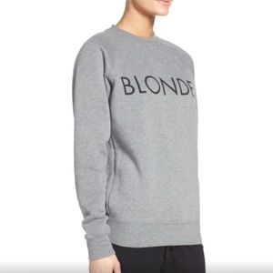 Brunette The Label “BLONDE” Classic Crew Sweatshirt in Grey Size S/M
